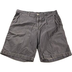 Johnnie O Chino Shorts Mens 33 Gray Golf Cotton Casual Flat Front West Coast